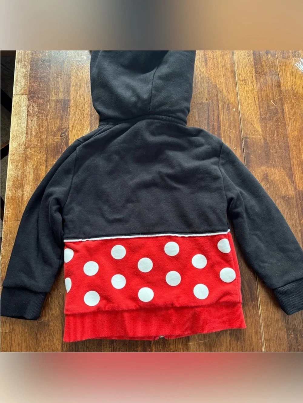 Disney Minnie Mouse Black and Red 2-in-1 Plushie and Hooded Zipper Jacket
